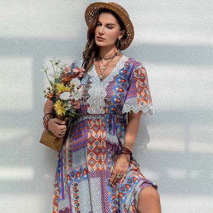 Plus Size Floral Maxi Dress